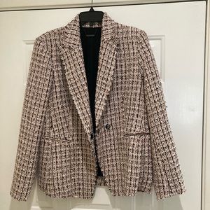Elie Tahari multi color tweed blazer
